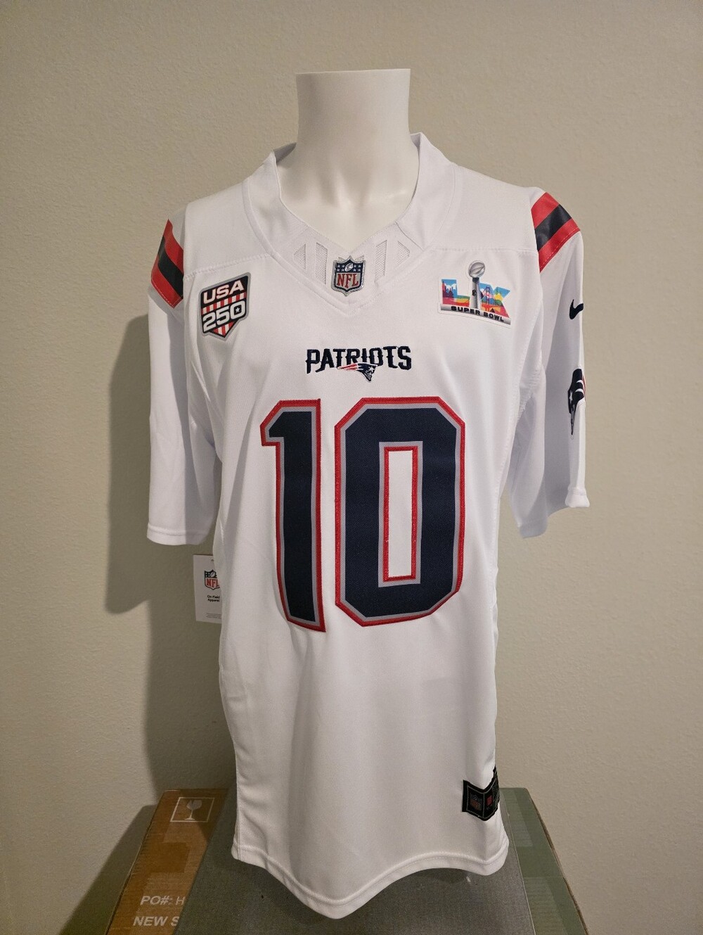 New England Patriots Drake Maye SuperBowl LX Jersey